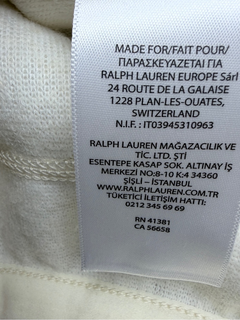 Polo Ralph Lauren Leather-Trim Sherpa Fleece Jacket in Cream Color - Picture 15 of 15